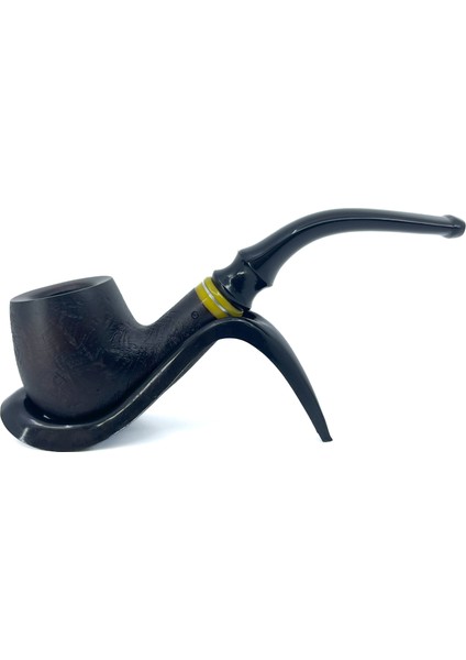 Bent Apple Briar (Gül Kökü) 9 mm Filtreli El Yapımı Pipo - 2641