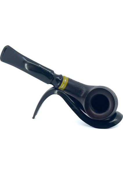 Bent Apple Briar (Gül Kökü) 9 mm Filtreli El Yapımı Pipo - 2641 modelleri