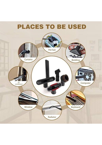 12PCS Evrensel Vakum Ataşmanları 1-1/4inch Elektrikli Süpürgeler Fırça Uzatma Asası Nozul Çatlak Aracı Islak Kuru (Yurt Dışından) fiyatları