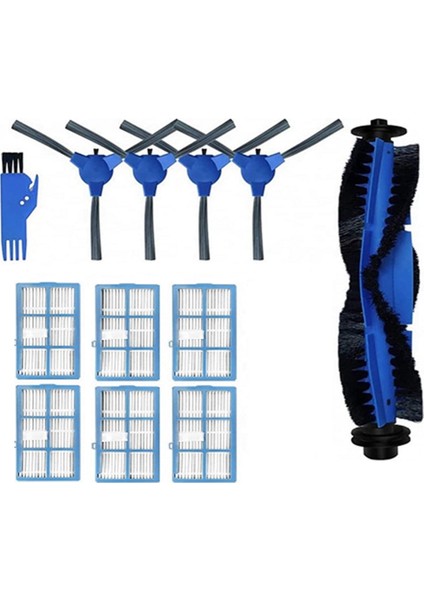 Proscenic 850T Robot Vakum Süpürgeleri Için 12 Pcs Aksesuarlar Değiştirme Temizleme Fırça Silindir Fırçası Filtreleri Yan Fırçalar (Yurt Dışından)