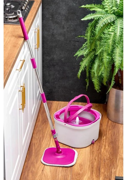 Çift Kovalı Otomatik Mop Temizlik Seti | Temiz & Kirli Su Ayrışmalı, Kendini Sıkan Mikrofiber Paspas