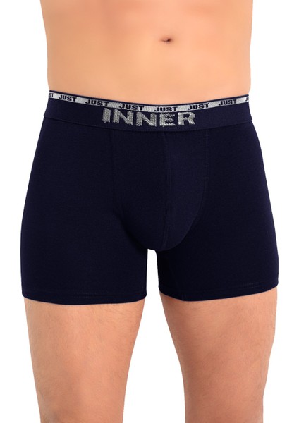 Erkek Boxer Kabartma Bel Lastikli (%96 Pamuk - %4 Elastan)