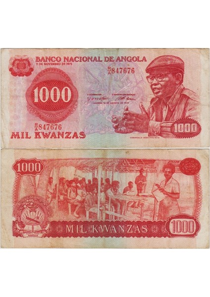Angola 1000 Kwanza 1979. Çok Temiz+ Kondisyon.