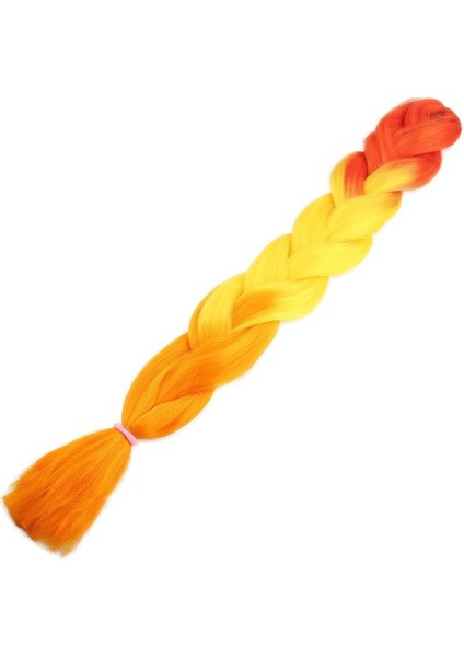 Afrika Örgüsü Ve Rasta İçin Sentetik Ombreli Saç / Tcu / Sarı / Hardal Sarısı