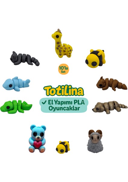 10'lu Set (Zürafa Arı Ejderha Köpek Koç Arı Ayı Timsah…)