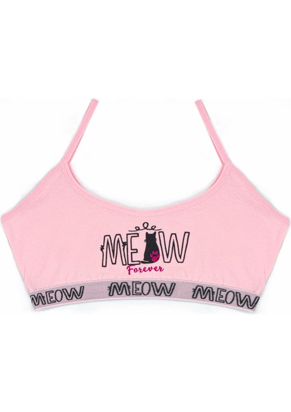 Kız Çocuk Bustiyer Şort Likralı Pembe Meow (%96 Pamuk - %4 Elastan) fiyatları