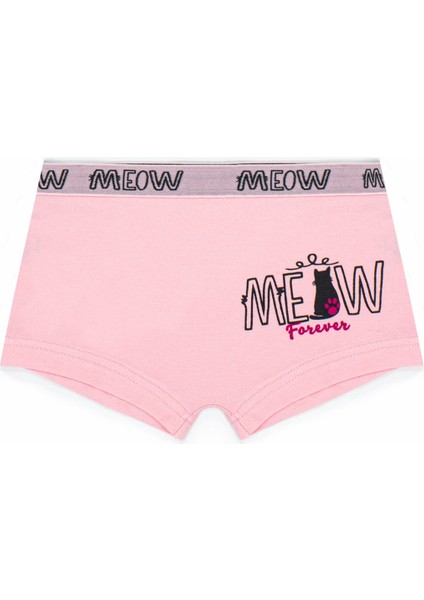 Kız Çocuk Bustiyer Şort Likralı Pembe Meow (%96 Pamuk - %4 Elastan) modelleri