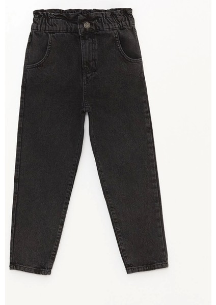 Lcw Kids Siyah Paperbag Kız Çocuk Jean Pantolon modelleri