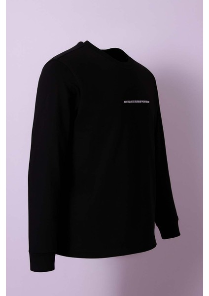 Siyah Erkek Sweatshirt 5725 modelleri