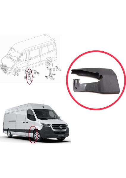 Mercedes Sprinter Mk2 906 Ncv3 Vw Crafter Mk1 2006-2017 Için Ön Sağ Tekerlek Çamurluk Paçalık modelleri