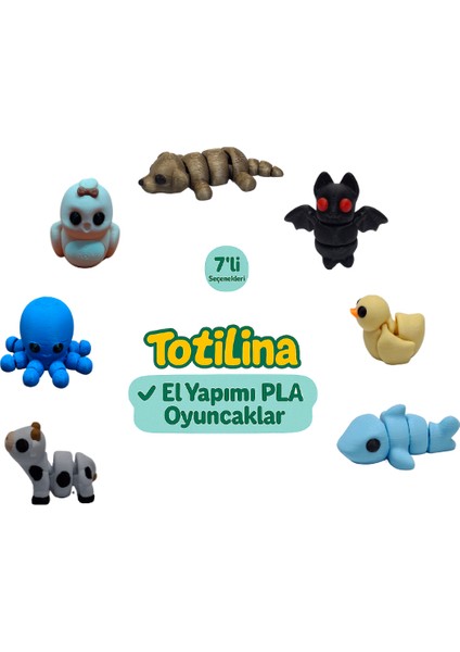 7'li Set (Köpek Yarasa Ördek Yunus Inek Ahtapot Kuş…)