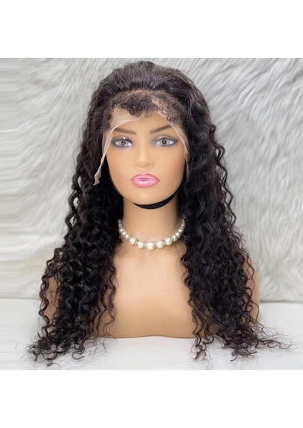 Gerçek Front Lace Tül Peruk / Kabarık Afro / Doğal 65 / 70 cm