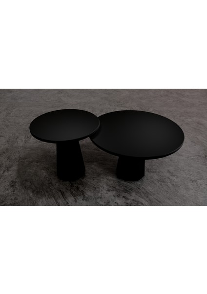 Lilyum Mantar Orta Sehpa Siyah İkili Set indirimleri