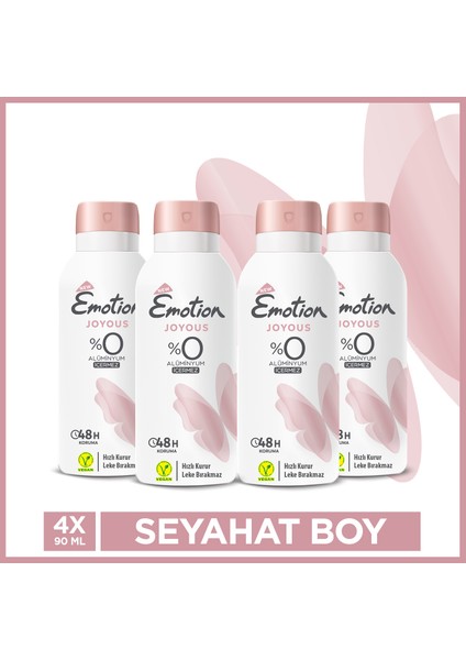 Joyous Kadın Deodorant 4 x 90 ml Seyahat Boy