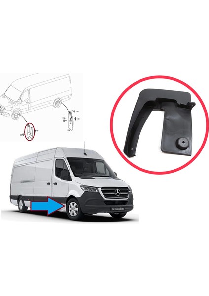 Mercedes Sprinter 907 910 Vw Crafter Sy Sz 2017-ON 9108890100 Için Ön Sağ Tekerlek Çamurluk Paçalık modelleri