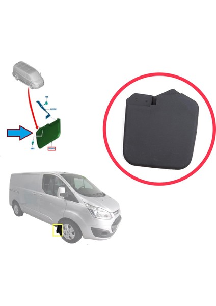 Ford Transit Custom Tourneo V362 Mk1 Fy Fz F3 2012-2023 Için Ön Sağ Tekerlek Çamurluk Paçalık modelleri