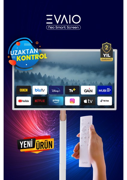 Neo 32 Inç 80 Ekran HDD Full HD Taşınabilir Android Smart LED Ayaklı Ekran fiyatları