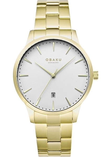 V247XDGISG Quartz Çelik Altın Rengi Beyaz Kadran Safir Cam 42 mm Erkek Kol Saati