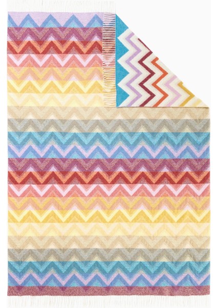 Italyan Yapımı Renkli Yün Karışımı Atkı,zikzak Desenli ve Saçaklı fiyatları