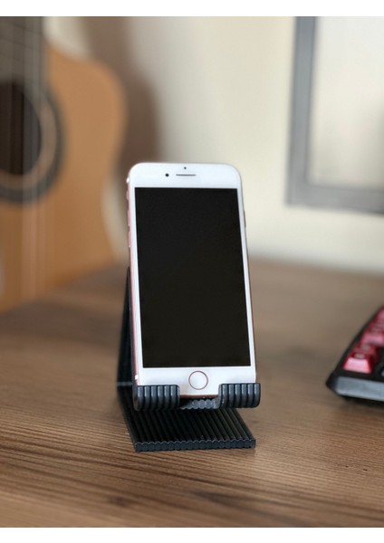 Şık Modern Masaüstü Tablet ve Telefon Standı - Siyah