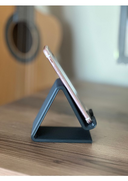 Şık Modern Masaüstü Tablet ve Telefon Standı - Siyah fiyatları