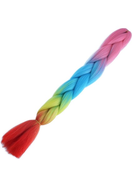 Afrika Örgülük Ombreli Sentetik Saç 100 gr / Pembe / Açık Mavi / Sarı / Kırmızı