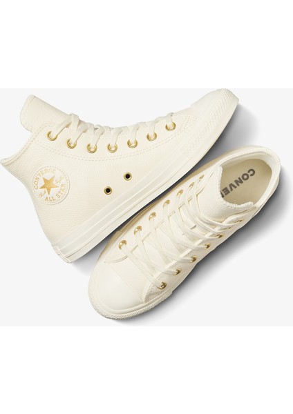 Chuck Taylor All Star Unisex Krem Deri Sneaker indirimleri