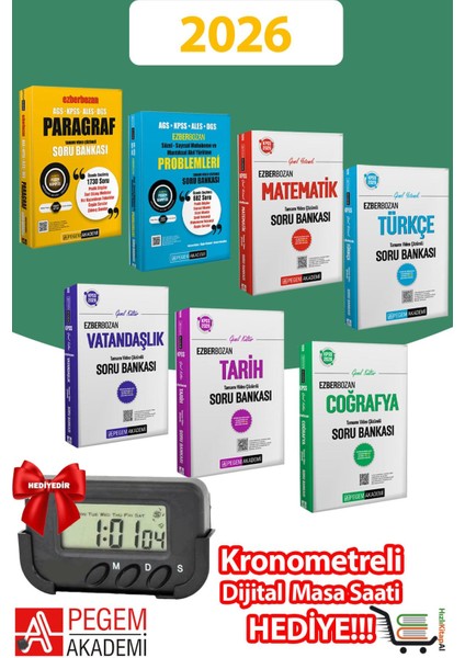 2026 Kpss Genel Kültür Genel Yetenek Full Soru Bankası Seti Hediyeli! fiyatları