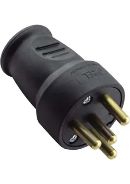 Kauçuk Trifaze 3X25 Erkek Fiş