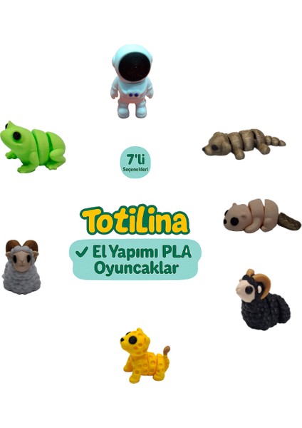 7'li Set (Astranot Köpek Su Samuru Koç Puma Koç Kurbağa…)