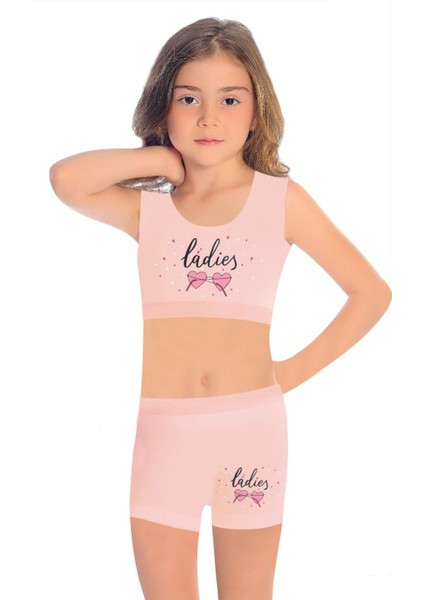 Kız Çocuk Bustiyer Şort Likralı Somon Ladies (%96 Pamuk - %4 Elastan) fiyatları