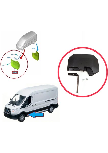 Ford Transit Mk8 T18 V363 Fad Fbd Fcd Fdd Fed 2013-ON 1820757 Için Ön Sol Tekerlek Çamurluk Paçalık modelleri