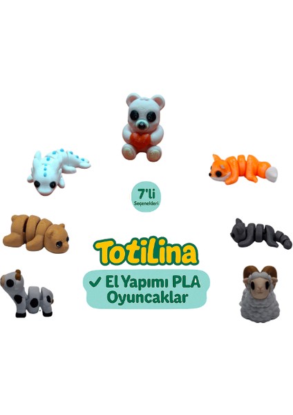 7'li Set (Ayı Tilki Kedi Koç Inek Ayı Aksolotl…)