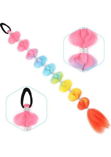 Örgülü Aksesuarlı Lastikli At Kuyruğu / Acm16