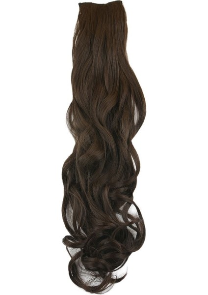 Fiber Sentetik Dalgalı 8 Parça Çıt Çıt / Açık Kahve