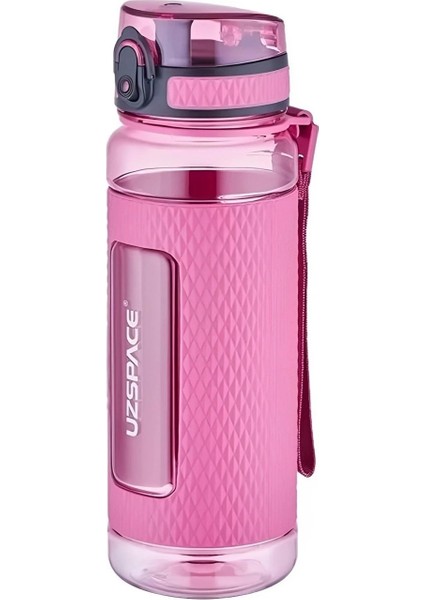 Uzspace 800ML -Büyük Boy- Tritan Su Matarası Silikon Korumalı Kaydırmaz Gövde