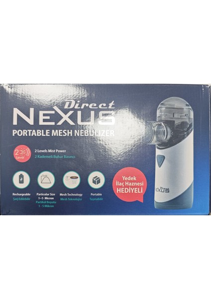 Mesh Nebülizatör + Yedek Haznesi Hediyeli