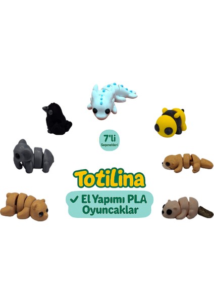 7'li Set (Aksolotl Arı Su Samuru Ayı Fil Karga…)
