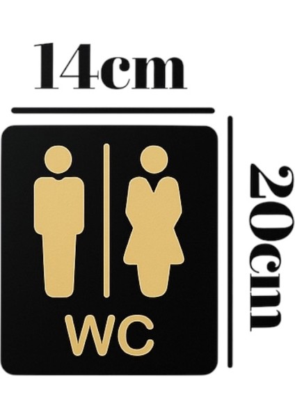 Şık ve Pratik Wc Tabelası - & Bay Figürlü - Modern Tasarım, 14X20 Cm" fiyatları