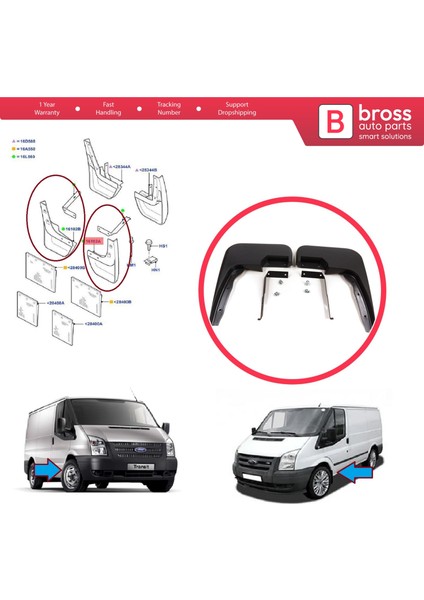 Ford Transit Mk6 Mk7 Tourneo 2000-2014 1549539 1549540 Için Ön Sağ Sol Tekerlek Çamurluk Paçalık modelleri