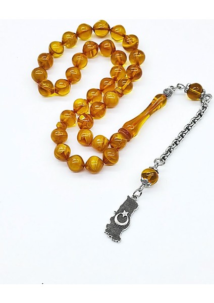 Şalgam Model Sıkma Ateş Kehribar Tesbih