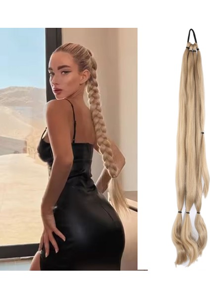 Üçlü Örgü Tokalı At Kuyruğu / Balköpüğü