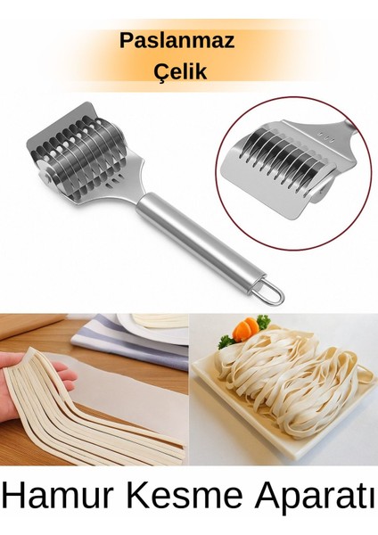 Paslanmaz Çelik Hamur Kesme Aparatı – Makarna, Mantı ve Erişte Kesme