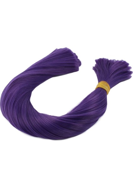 Küllü Mor Renkli Sentetik Boğum Saç / 1 kg
