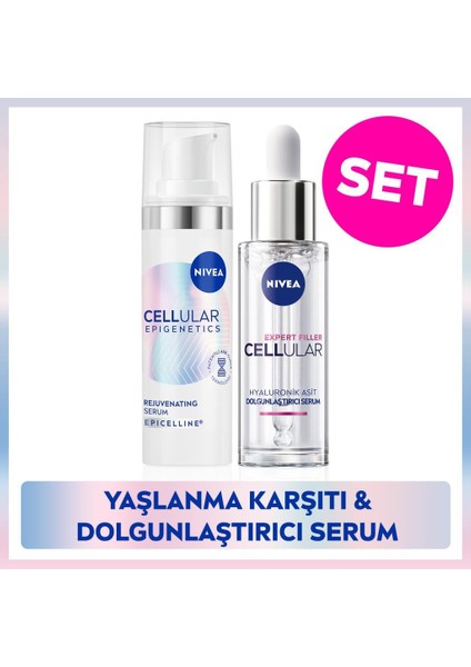 Cellular Epigenetics Rejuvenating Yaşlanma Karşıtı Cilt Serumu 30ML ve Dolgunlaştırıcı Serum 30ML