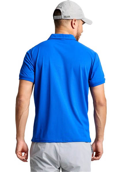 Tech Pique Polo Erkek Mavi Tişört