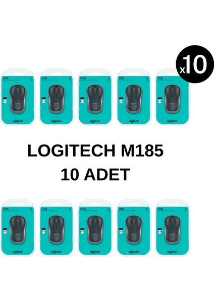 M185 Siyah-Gri Nano Kablosuz Mouse 910-002235