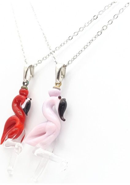 Flamingo Kolye Murano Cam El Yapımı modelleri