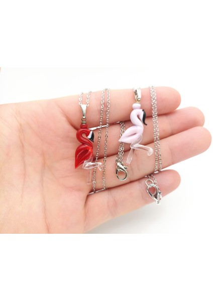 Flamingo Kolye Murano Cam El Yapımı fırsatları