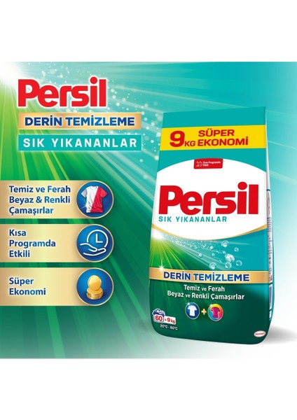 Matik Toz Çamaşır Deterjanı 18KG Sık Yıkananlar Beyaz ve Renkliler Için (2PK*9KG)(120 Yıkama) fırsatları